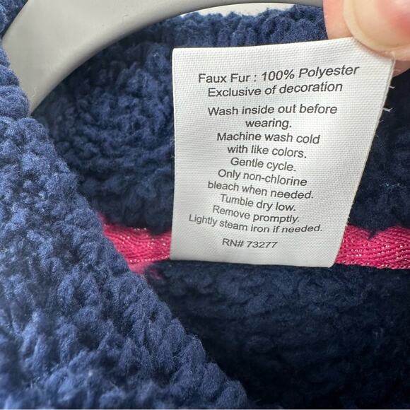 Jumping Beans fuzzy polkadot quarter zip pullover fleece Size 7 - Picture 3 of 5